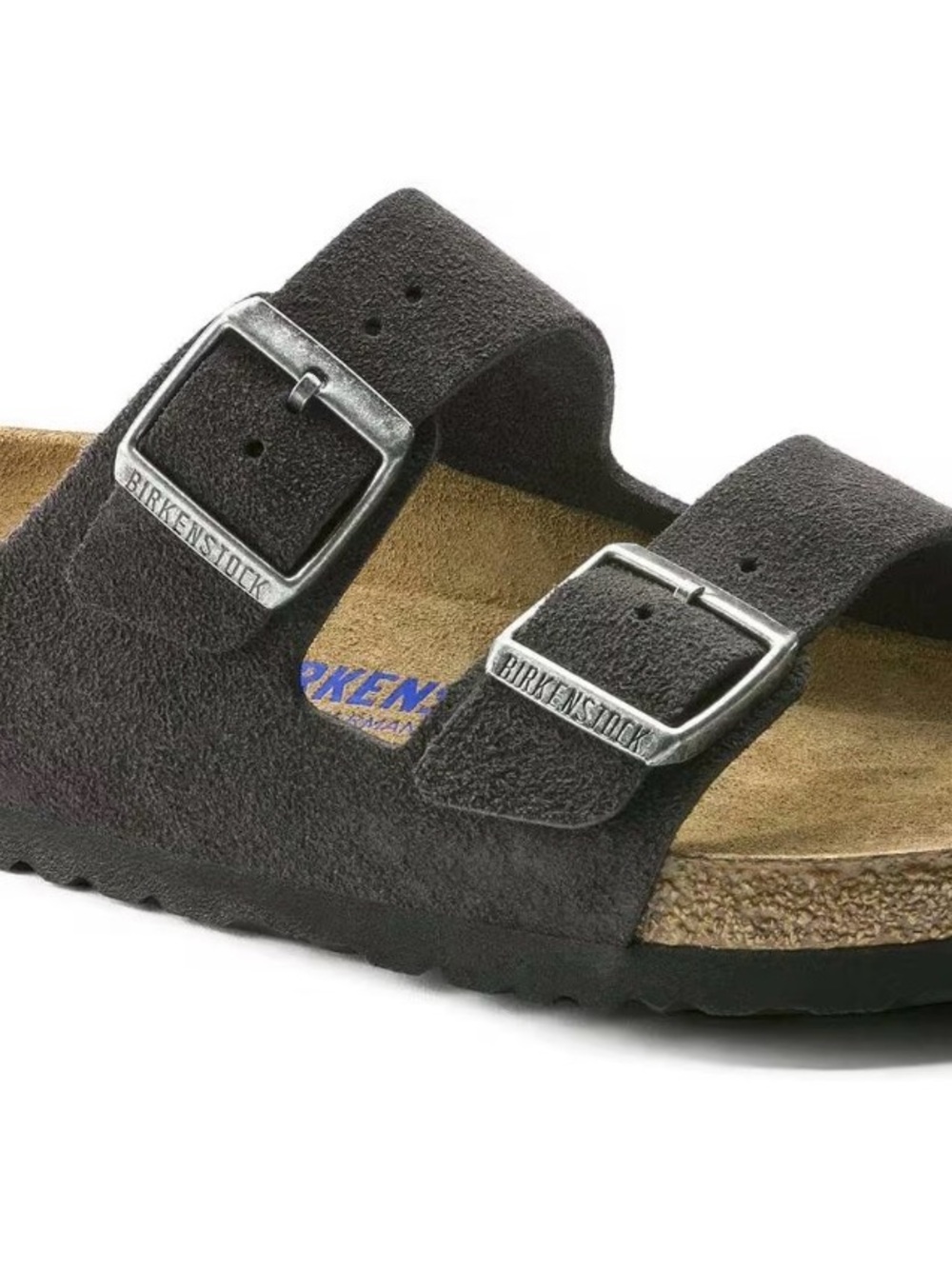 Birkenstock Women’s Arizona Suede Two-Strap Sandal - Black